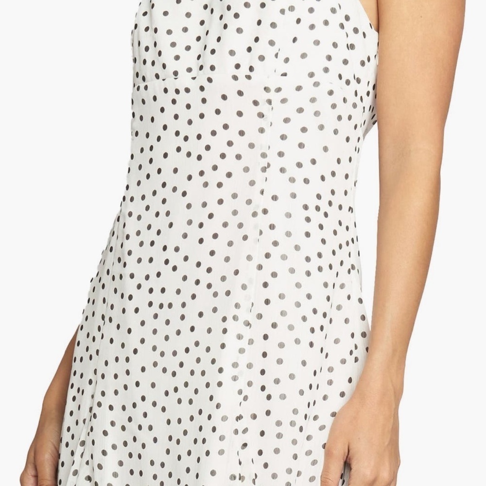 Know One Cares Polka Dot Chiffon Halter Dress - Picture 2 of 4